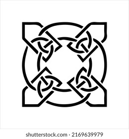 Celtic pattern tattoo design black and white