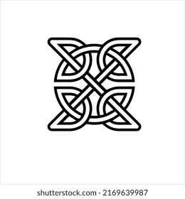 Celtic pattern tattoo design black and white