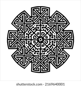 Celtic pattern tattoo design black and white