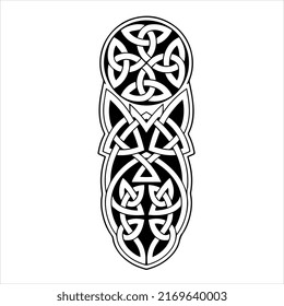 Celtic pattern tattoo design black and white