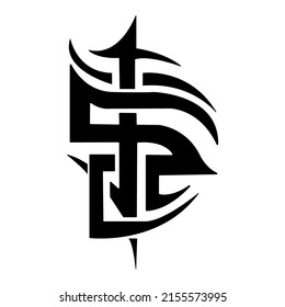 Celtic pattern tattoo on white background