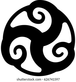 Celtic pattern triskel. Vector illustration as element of ancient ornament