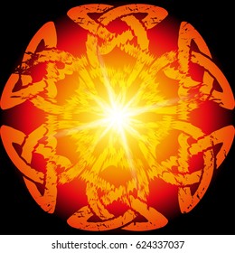 Celtic pattern. Vector illustration as element of Scandinavian or Celtic ornament