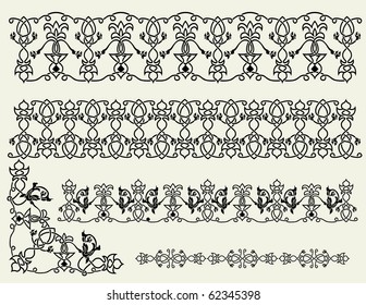 The Celtic patterns, borders and corner