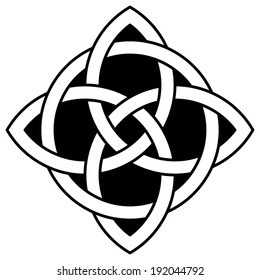 Celtic Quaternary Knot, Vector Illustration