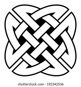 Celtic Quaternary knot, vector illustration.