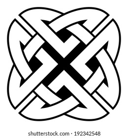 Celtic Quaternary knot, vector illustration.