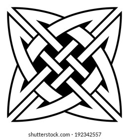Celtic Quaternary knot, vector illustration.