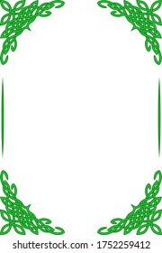 Celtic rectangular frame with traditional ornament.