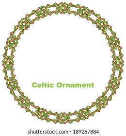 Celtic round frame. Vector illustration.