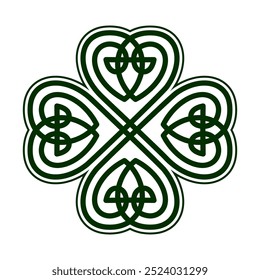 celtic runes clover leaf vector illustration