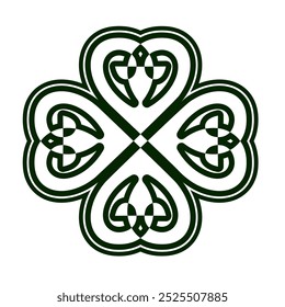 celtic runes clover leaf vector illustration