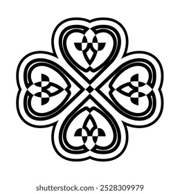 Celtic runes clover leaf vector illustration