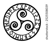 Celtic runes symbol vector illustration