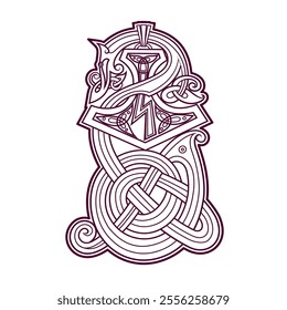 Celtic runes symbol vector illustration