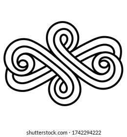 Celtic, Scandinavian Design. Celtic, Scandinavian knot-work, isolated on white vector illustration