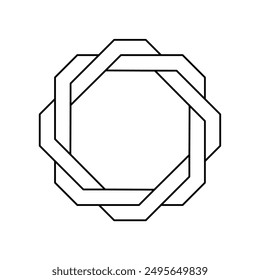 Celtic Or Scandinavian Ornament As Border Or Frame Illustration. Traditional Medieval Frame Pattern Illustration.
