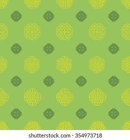 Celtic seamless background patterns. Irish patterns. Celtic cross and celtic knots. Vector illustration. 
