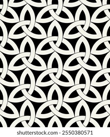 Celtic seamless pattern. Abstract graphic wallpaper. Vector tileable illustration. Interlaced geometric ornament.