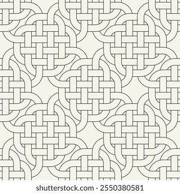 Celtic seamless pattern. Abstract graphic wallpaper. Vector tileable illustration. Interlaced geometric ornament.