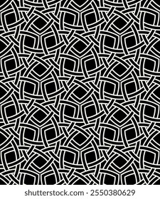 Celtic seamless pattern. Abstract graphic wallpaper. Vector tileable illustration. Interlaced geometric ornament.