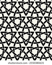 Celtic seamless pattern. Abstract graphic wallpaper. Vector tileable illustration. Interlaced geometric ornament.