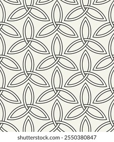 Celtic seamless pattern. Abstract graphic wallpaper. Vector tileable illustration. Interlaced geometric ornament.