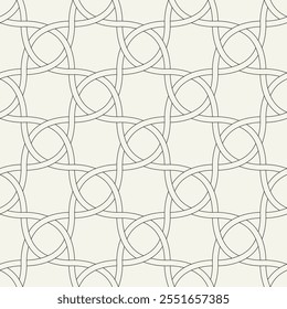 Celtic seamless pattern. Abstract graphic wallpaper. Vector tileable illustration. Interlaced linear geometric ornament.