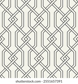 Celtic seamless pattern. Abstract graphic wallpaper. Vector tileable linear illustration. Interlaced geometric ornament.