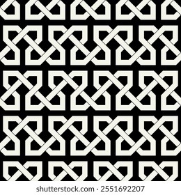 Celtic seamless pattern. Abstract graphic wallpaper. Vector tileable illustration. Interlaced geometric ornament.