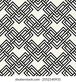 Celtic seamless pattern. Abstract graphic wallpaper. Vector tileable illustration. Interlaced geometric ornament.