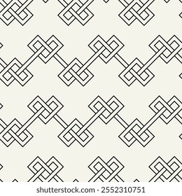 Celtic seamless pattern. Abstract graphic wallpaper. Vector tileable illustration. Interlaced geometric ornament.