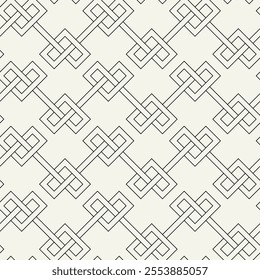 Celtic seamless pattern. Abstract graphic wallpaper. Vector tileable illustration. Interlaced geometric ornament.