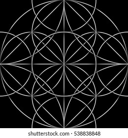 Celtic seamless pattern. Abstract ornament, geometric texture, vintage wallpaper, medieval classic ethnic style. Vector illustration.