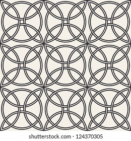 Celtic seamless pattern. Abstract vintage geometric wallpaper. Vector illustration