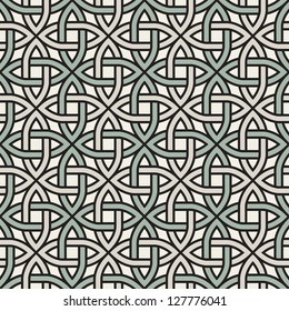 Celtic seamless pattern. Abstract vintage geometric wallpaper. Vector illustration