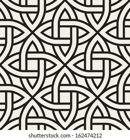 Celtic seamless pattern. Abstract vintage geometric wallpaper. Vector illustration