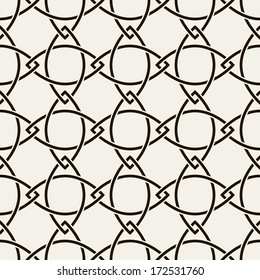 Celtic seamless pattern. Abstract vintage geometric wallpaper. Vector illustration