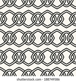 Celtic seamless pattern. Abstract vintage geometric wallpaper. Vector illustration