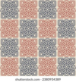 Celtic seamless pattern. Abstract vintage geometric wallpaper. Vector illustration.