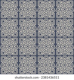 Celtic seamless pattern. Abstract vintage geometric wallpaper. Vector illustration.