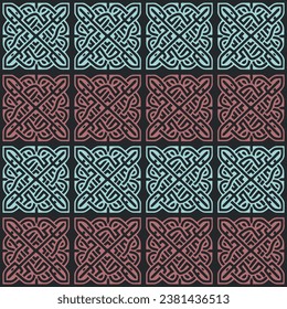 Celtic seamless pattern. Abstract vintage geometric wallpaper. Vector illustration.