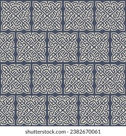 Patrón celta sin fisuras. Papel de pared geométrico vintage abstracto. Ilustración vectorial.