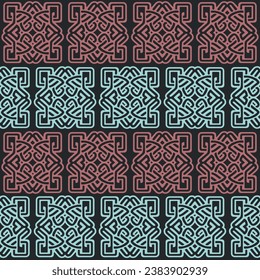 Celtic seamless pattern. Abstract vintage geometric wallpaper. Vector illustration.