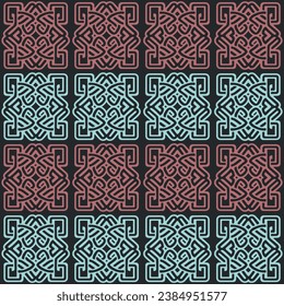 Celtic seamless pattern. Abstract vintage geometric wallpaper. Vector illustration.