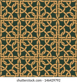 Celtic seamless pattern, Irish knot, traditional background, vector illustration