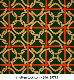 Celtic seamless pattern, Irish knot, traditional background, vector illustration