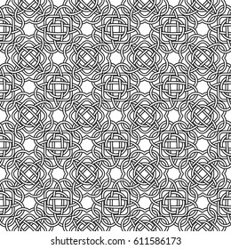 Celtic seamless pattern in Medieval style. Plexus background endless repeat backdrop, texture, wallpaper. Stock vector