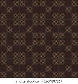 Celtic seamless pattern in vector. Gold and brown.