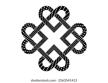 celtic shamrock knot heart love endless vector on white background  